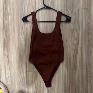 Sleek Chocolate Brown One-Piece